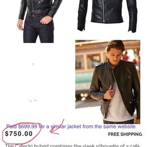 Men's Schott leather biker jacket